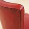 Vintage Club Chairs in Red Synthetic Leather, Set of 2 8