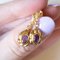Karat Yellow Gold Drop Earrings with Amethyst, 1960s, Set of 2, Image 2