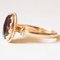 18 Karat Yellow Gold Garnet Ring, 1940s, Image 4