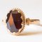 18 Karat Yellow Gold Garnet Ring, 1940s, Image 2