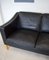 Dänisches 3-Sitzer Sofa aus schwarzem Leder von Stouby, 1960er 7