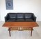 Dänisches 3-Sitzer Sofa aus schwarzem Leder von Stouby, 1960er 12