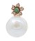 Rose Gold Earrings with Emeralds, Diamonds and Pearls, Set of 2 2