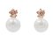 Rose Gold Earrings with Emeralds, Diamonds and Pearls, Set of 2 3