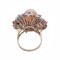 14 Karat Rose Gold Ring with Coral, Rubies and Diamonds 3