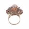 Anello in oro rosa 14 carati con corallo, rubini e diamanti, Immagine 3