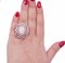 14 Karat Rose Gold Ring with Coral, Rubies and Diamonds 4