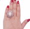 14 Karat Rose Gold Ring with Coral, Rubies and Diamonds, Image 4