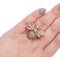Rose Gold and Silver Fly Ring with White Sapphire, Tsavorite and Diamonds 5