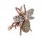 Rose Gold and Silver Fly Ring with White Sapphire, Tsavorite and Diamonds 2