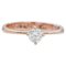 18 Karat Rose Gold Solitaire Ring with Diamond 1