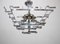 Italian Interlocking Chandelier in Amber & Clear Murano Glass and Chrome from Poliarte, 1960s 13
