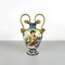 Handgefertigte italienische Albisola Vase aus handbemalter Keramik, 1900er 3