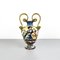 Handgefertigte italienische Albisola Vase aus handbemalter Keramik, 1900er 2