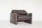 Brown Leather Maralunga Armchair by Vico Magistretti for Cassina 1