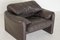 Brown Leather Maralunga Armchair by Vico Magistretti for Cassina, Image 7