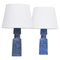Mid-Century Danish Table Lamps in Blue by Nils Thorsson for Fog & Morup, 1960s, Set of 2 1