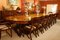 Tavolo da pranzo in legno di noce intarsiato e sedie, anni '90, set di 19, Immagine 2