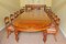 Burr Walnut Marquetry Dining Table and Chairs, 1990s, Set of 19, Image 4