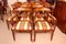 Burr Walnut Marquetry Dining Table and Chairs, 1990s, Set of 19, Image 5