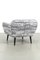 Vintage Gray Upholstered Armchair 3