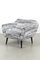 Vintage Gray Upholstered Armchair, Image 1