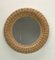Mid-Century Modern French Woven Rattan Wicker Round Wall Mirror, 1970s, Image 12