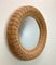 Mid-Century Modern French Woven Rattan Wicker Round Wall Mirror, 1970s, Image 3