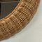 Mid-Century Modern French Woven Rattan Wicker Round Wall Mirror, 1970s, Image 13