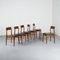 Scandinavian Teak Dining Chairs by Henning Kjærnulf for Korup Stolefabrik, Denmark, 1960s, Set of 6, Image 2