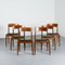 Scandinavian Teak Dining Chairs by Henning Kjærnulf for Korup Stolefabrik, Denmark, 1960s, Set of 6 1