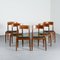 Scandinavian Teak Dining Chairs by Henning Kjærnulf for Korup Stolefabrik, Denmark, 1960s, Set of 6, Image 1
