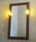 Large Danish Rosewood Wall Mirror with Amber Lights, 1960s 4