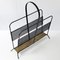 Mid-Century Harpers Magazine Rack in Steel & Brass by Mathieu Matégot, 1950s 9