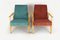 Mid-Century Pink & Turquoise Beech Armchairs, 1960s, Set of 2 12