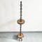 Vintage Brutalist Chain Floor Lamp in Steel & Wood, 1970s 9