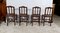 Sedie da pranzo in quercia della fine del XIX secolo, set di 4, Immagine 5