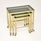 Vintage Nesting Tables in Brass, 1960s, Set of 3, Image 2