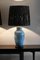 Tischlampen aus Emaillierter Keramik mit Lampenschirm aus Bast, 2 . Set 2