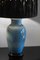 Tischlampen aus Emaillierter Keramik mit Lampenschirm aus Bast, 2 . Set 3