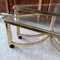 Vintage Triangular Gold Metal & Glass Nesting Coffee or Side Tables on Casters from Design Institute of America, 1980s, Set of 2 8