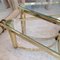 Vintage Triangular Gold Metal & Glass Nesting Coffee or Side Tables on Casters from Design Institute of America, 1980s, Set of 2 13