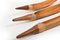 Coconut Leaves with Teak Handles by Illums Bolighus, 1950s, Set of 3 6