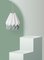 Polar White Origami Lamp with Smokey Sage Stripe by Orikomi, Image 2