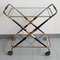 Mid-Century Bar Cart in Mahogany & Brass attributed to Cesare Lacca, 1950s 1