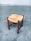 French Rustic Oak and Rush Stool, 1950s 7