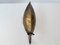 Vintage Leaf Wall Light in Gilded Aluminium & Brass, 1970s, Image 9