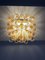 Murano Ceiling Lamp with Amber and Clear Glass Petals, 1990s, Image 7