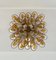 Murano Ceiling Lamp with Amber and Clear Glass Petals, 1990s 12
