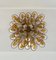 Murano Ceiling Lamp with Amber and Clear Glass Petals, 1990s, Image 12